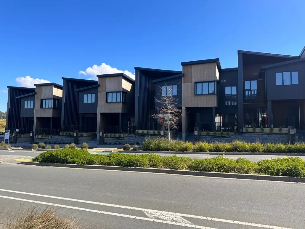 Contemporary townhouse exteriors